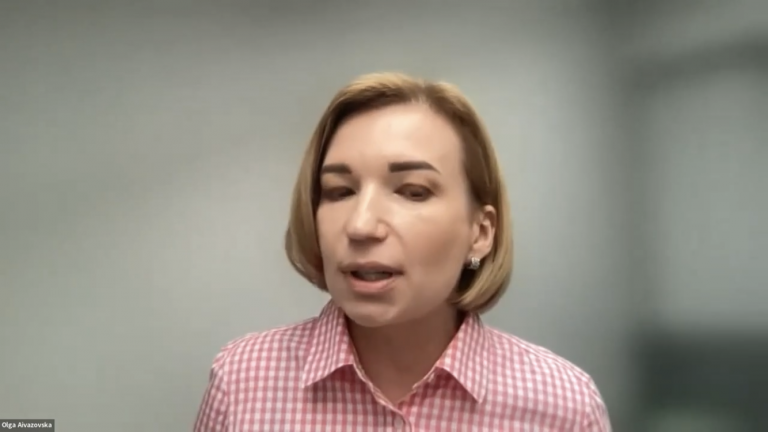 Olga Aivazovska, Presidenta de la Junta de la Red Civil OPORA (Ucrania).