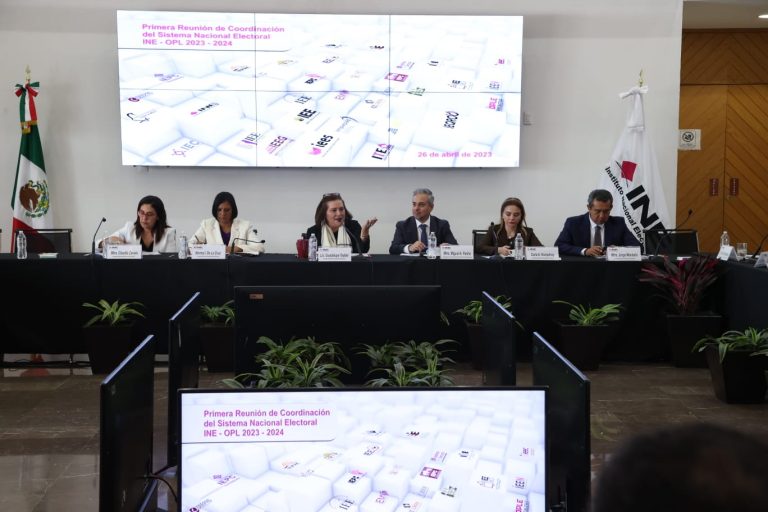 Primera Reunión de Coordinación del Sistema Nacional Electoral INE-OPL 2023-2024.