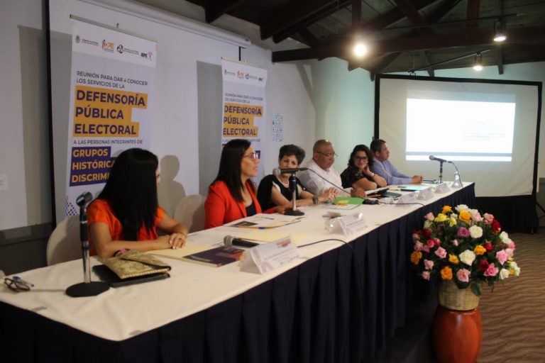 Reunión para dar a conocer los servicios de la defensoría pública electoral a las personas integrantes de grupos históricamente discriminados del Tribunal Electoral del Poder Judicial de la Federación (TEPJF).