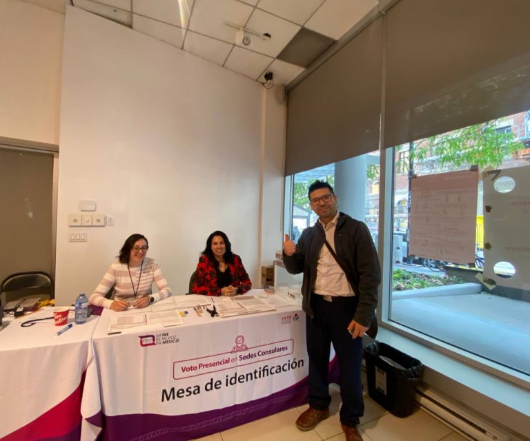 Voto presencial con sedes consulares.