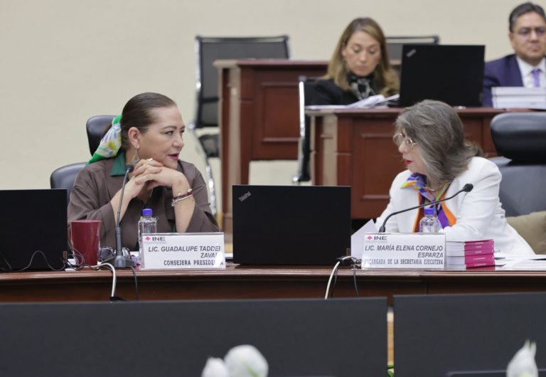 Guadalupe Taddei Zavala, Consejera Presidenta y María Elena Cornejo Encargada de Despacho de la Secretaria Ejecutiva