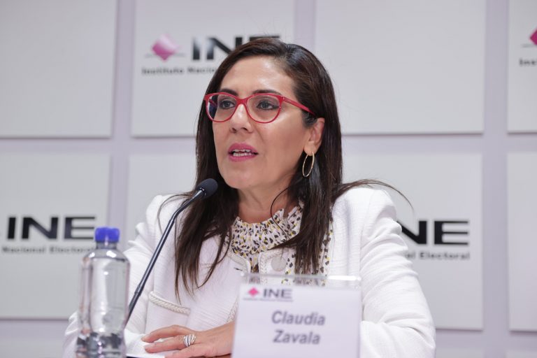 Claudia Zavala Pérez, Consejera Electoral y Presidenta de la Comisión temporal del Voto de las y los Mexicanos Residentes en el Extranjero.