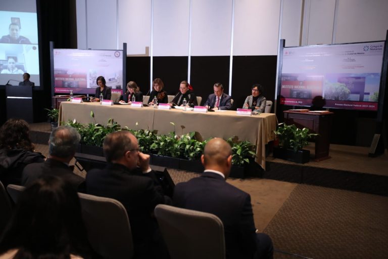 Firma de Convenio de Apoyo y Colaboración que celebran el Instituto Nacional Electoral y el Colegio Nacional del Notariado Mexicano.