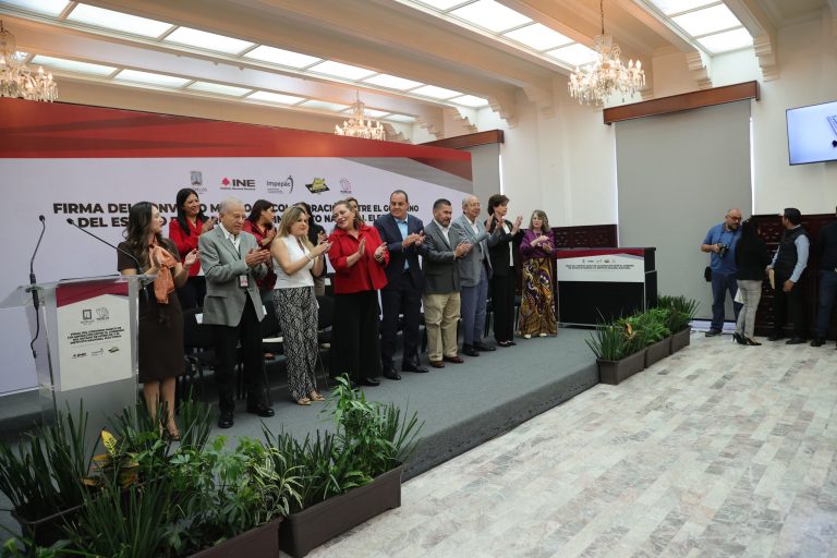 Firma de Convenio Marco de Colaboración entre el Gobierno del Estado de Morelos y el Instituto Nacional Electoral.