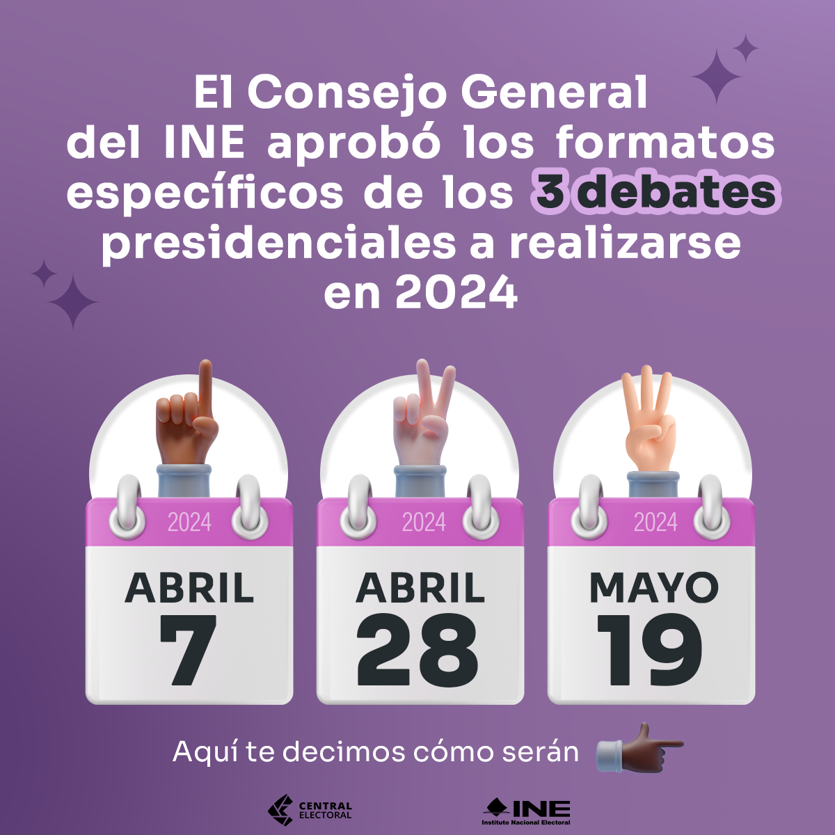 Conoce los formatos específicos de los 3 debates presidenciales