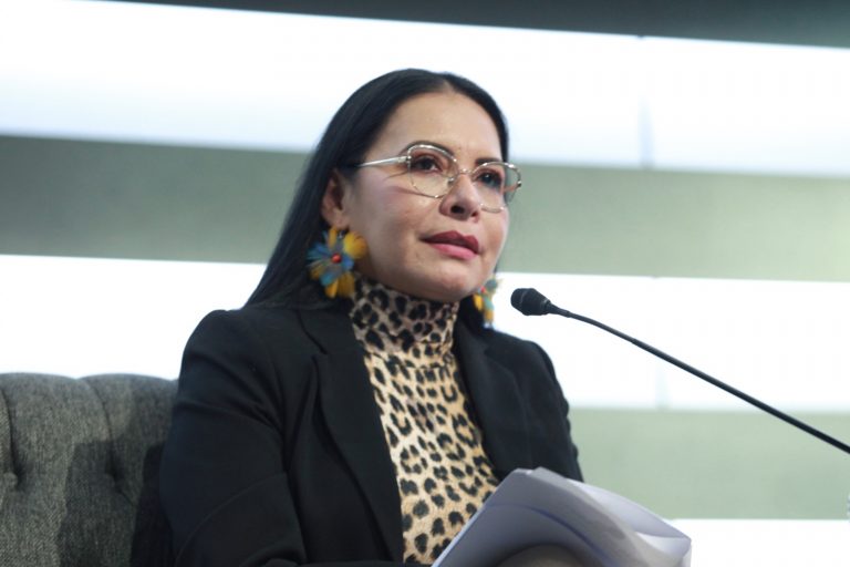 Diana Atamaint, Presidenta del Consejo Nacional Electoral de Ecuador.
