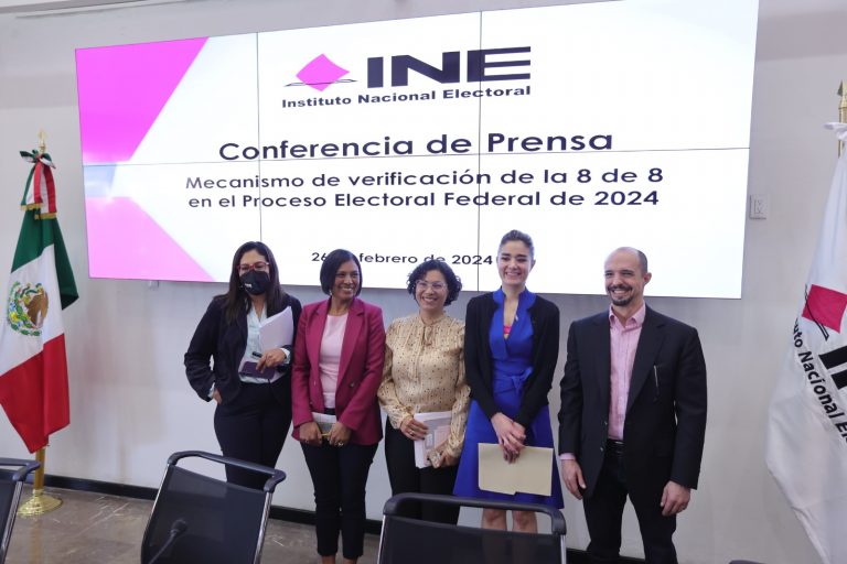 Conferencia de Prensa Mecanismos de verificación de la 8 de 8 en el Proceso Electoral Federal de 2024.