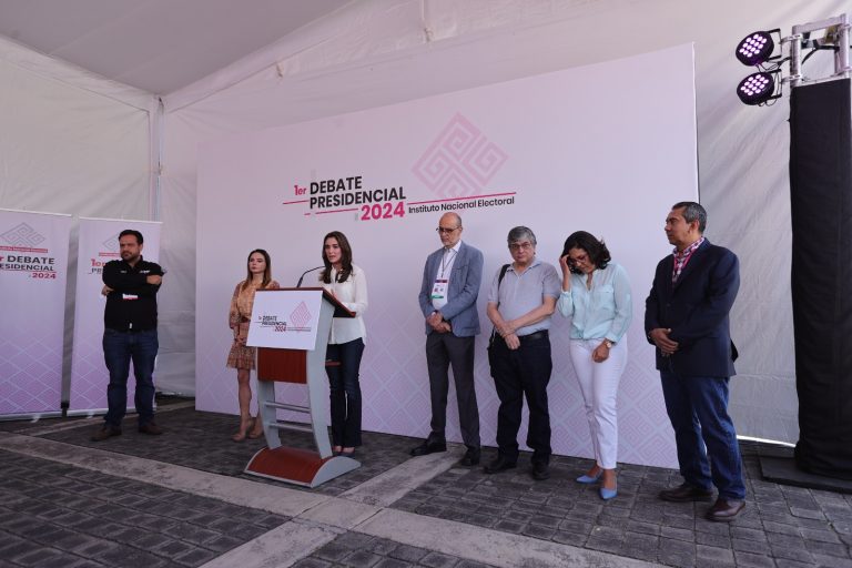 Presentación del Set del Primer Debate Presidencial.