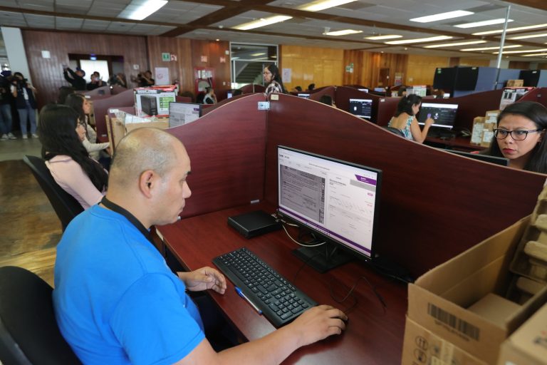 Simulacro en las instalaciones de la calle de Moneda del INE.