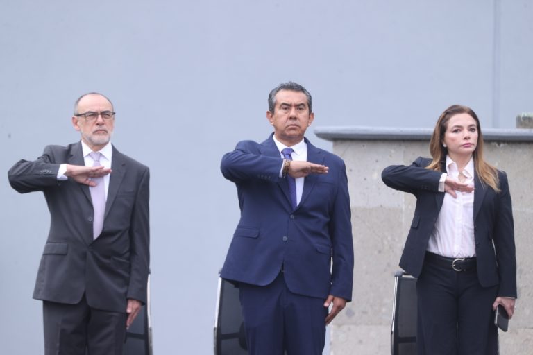 Ceremonia Cívica de Honores a la Bandera, con motivo del Inicio del Proceso Electoral Extraordinario del Poder Judicial de la Federación 2024-2025.