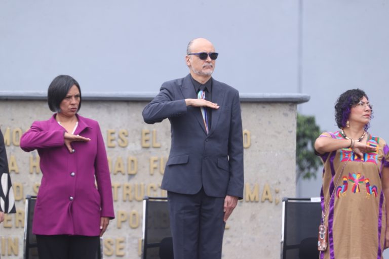 Ceremonia Cívica de Honores a la Bandera, con motivo del Inicio del Proceso Electoral Extraordinario del Poder Judicial de la Federación 2024-2025.