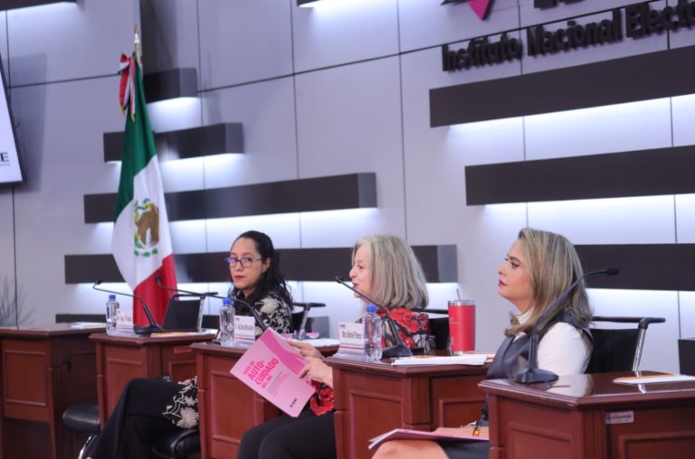 Las autorías hablan “Guía de autocuidado del INE para personas que brindan atención de primer contacto a mujeres que sobreviven a la violencia política contra las mujeres en razón de género (VPMRG)”.