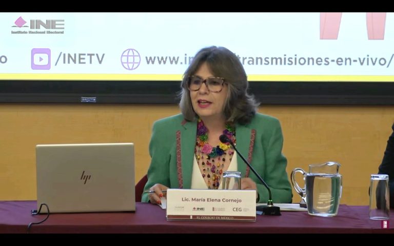 María Elena Cornejo Esparza, Secretaria Ejecutiva de Capacitación Electoral y Educación Cívica del INE.