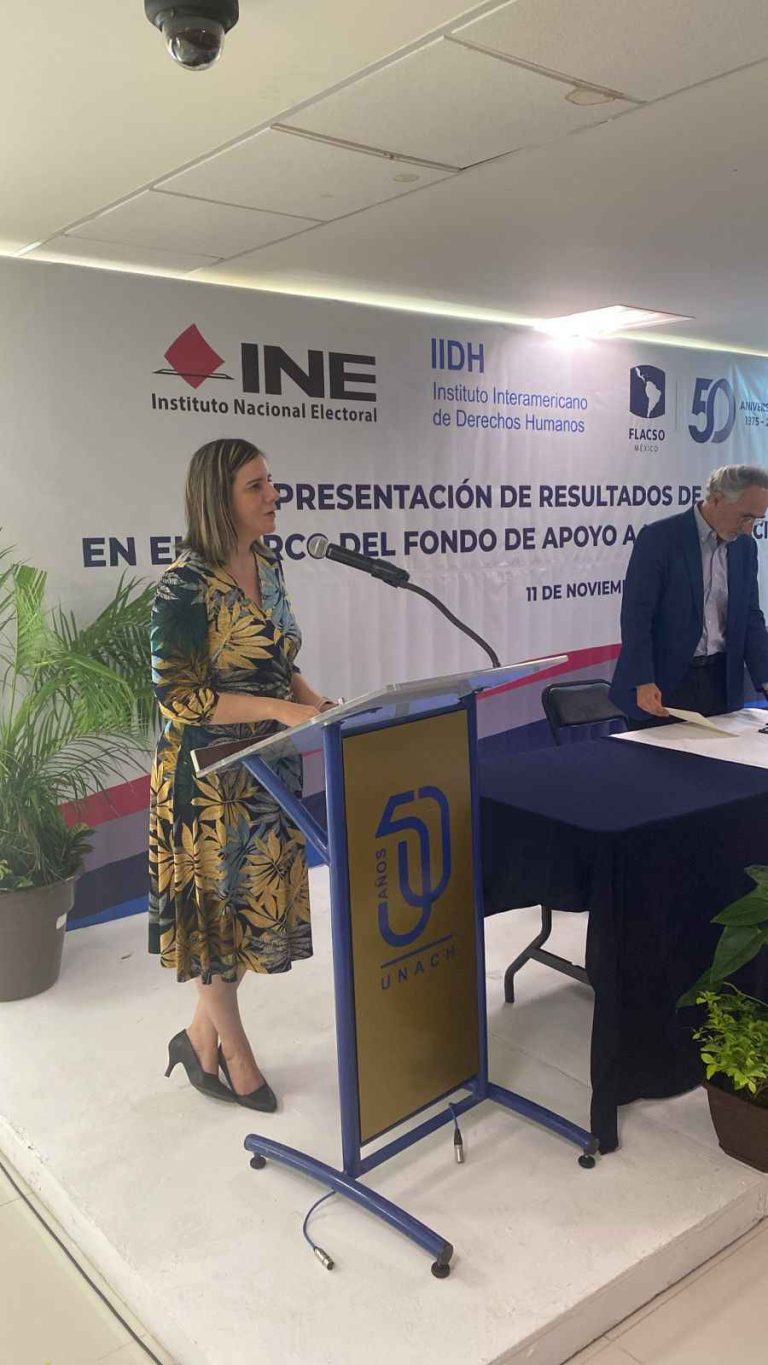 Arlene Cabral Porchas, Coordinadora de Asuntos Internacionales del INE.