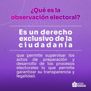 Texto acerca de que es la observación electoral