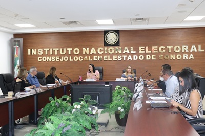 Consejo Local del INE Sonora en sesión extraordinaria