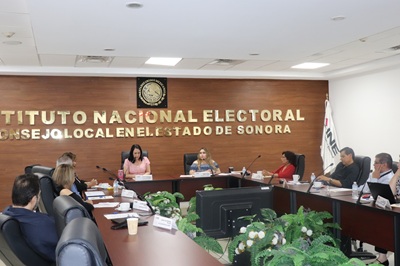 Sesión extraordinaria del Consejo Local INE Sonora
