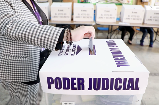Persona votando el 1 de junio de 2025