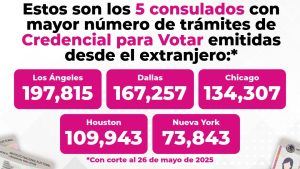 cartel del ine con información sobre la credencialización desde el extranjero