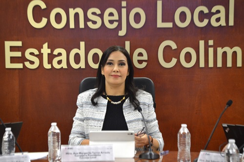 Presidenta del Consejo Local del INE en Colima, Ana Margarita Torres Arreola.