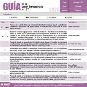 Guía de la Sesión Ordinaria del Consejo General del 28 de julio de 2025