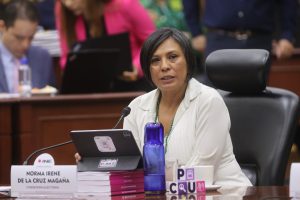 Norma Irene De La Cruz Magaña Consejera Electoral, en su participación en la sesión.