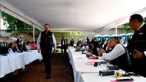 Vocal Ejecutivo del INE en el Estado de México durante Asamblea