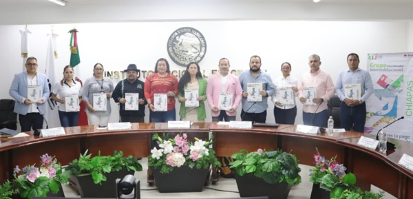 personas integrantes del grupo coordinador para la Consulta Infantil 2024 en Chiapas