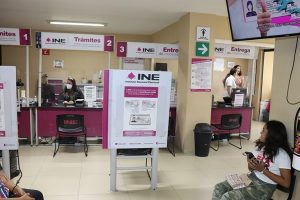 interior de las instalaciones del Módulo del INE en Colima