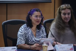 Consejera Rita Bell López hablando sobre futuras elecciones