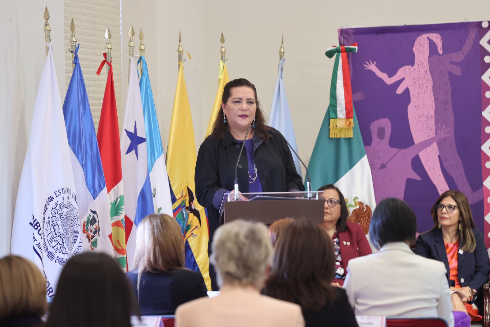 Guadalupe Taddei participando en la Conferencia Ordinaria de la Asociación de Magistradas Electorales