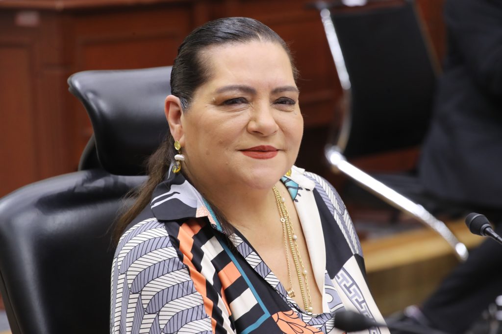 Guadalupe Taddei Zavala, Consejera Presidenta, en su participación en la Sesión.