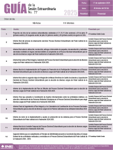 Guía de la Segunda Sesión Extraordinaria del Consejo General, 17 de septiembre 2025
