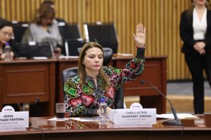 Carla Humphrey Jordan, Consejera Electoral en su participación en la sesión.