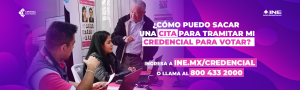 Banner con el tema, "Agendar una cita para tramitar el INE