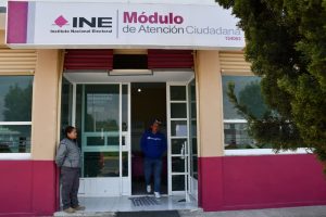 Fachada de un módulo del INE