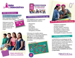 Cartel color blanco con personas adolescentes