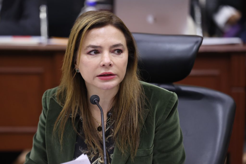 Carla Humphrey Jordan Consejera Electoral en su participación en el evento.