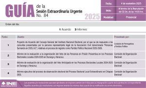 Guía de la Sesión del Consejo General