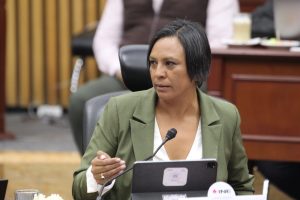 Norma Irene De La Cruz Magaña Consejera Electoral en su participación en el evento.