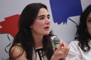 Dania Ravel Cuevas, Consejera Electoral del INE en su participación en el evento.