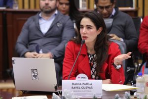 Dania Ravel Cuevas, Consejera Electoral en su participación en la sesión.