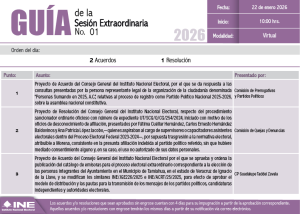 Guía Sesión Extraordinaria de la sesión Extraordinaria del Consejo General