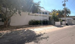 una casa color blanca