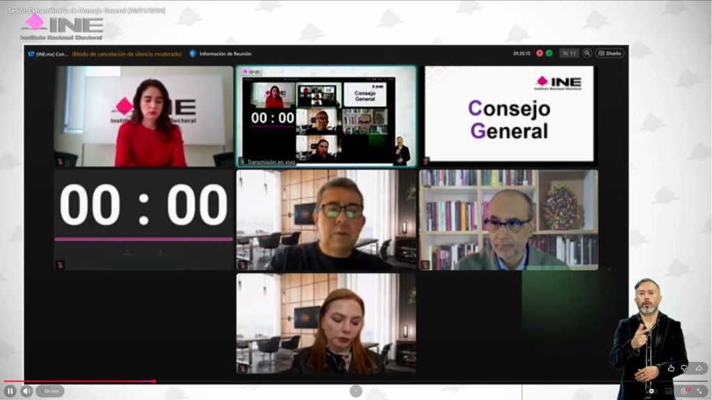 Sesión Extraordinaria del Consejo General del INE