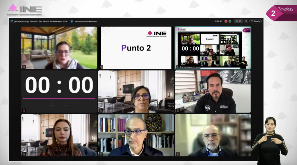 Sesión del Consejo General del INE