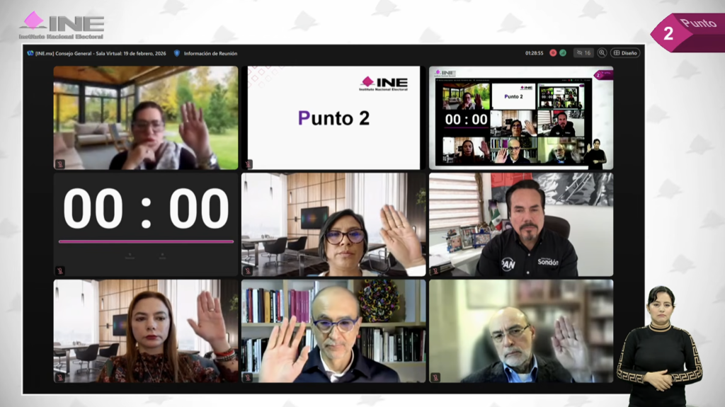 Sesión del Consejo General del INE