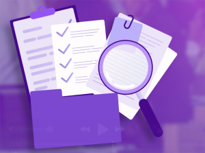 Imagen con archivos y lupa