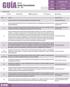Guía de la Sesión del Consejo General del INE
