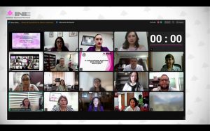 Pantalla con los recuadros de las personas Participantes en el evento.